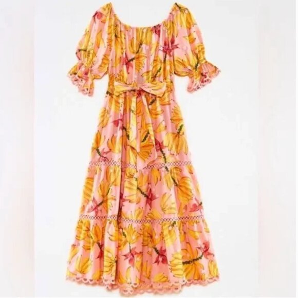 NWT FARM Rio Maxi Dress Banana Taste - Picture 3 of 13